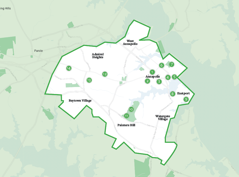 Annapolis GO Service Zone Map POIs 2023 Sm 